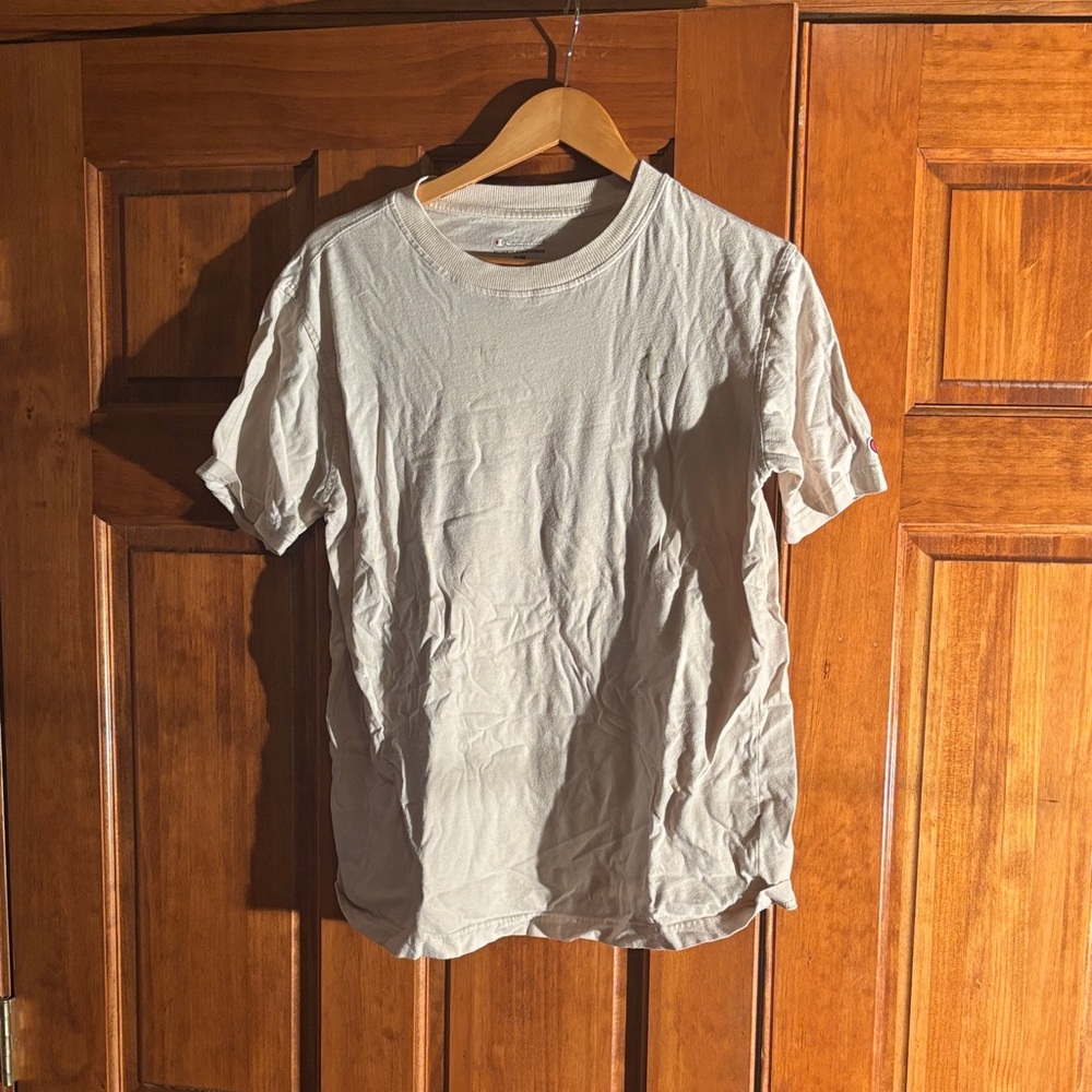 Champion Men's Short Sleeve Beige Tee